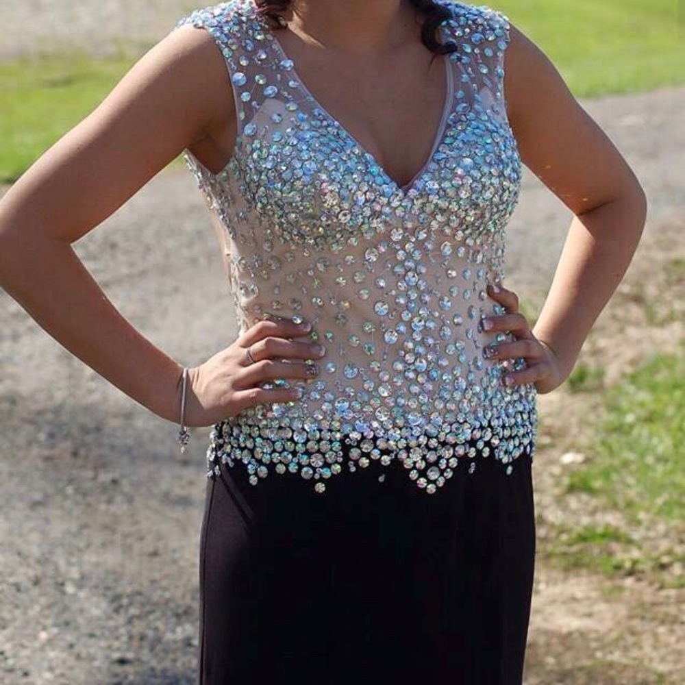 Black/Sequin Prom Dress